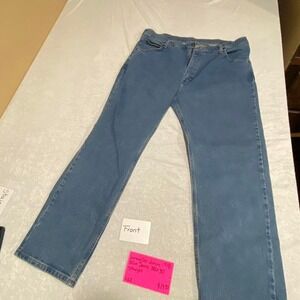 Blue Wrangler denim straight leg men 38X30 jeans . SKU418 #denim